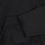 Off White // Art Dad Time On Deck Faded Black Hoodie Sweatshirt // Black (S)