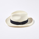 Toyo Straw Fedora // White (Small)