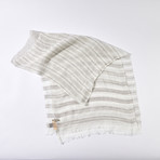 Horizontal Stripe Scarf // Gray