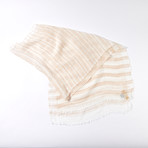 Horizontal Stripe Scarf // Dusty Coral