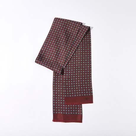 Silk Neat Repeat Scarf // Bordeaux