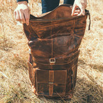 Kobuk Leather Backpack (Antique Brown)