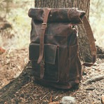 Kobuk Leather Backpack (Dark Walnut)