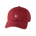 100% Cotton Twill Unstructured Hat // Wine
