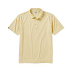 100% Cotton End On End Striped Polo // Wheat (M)
