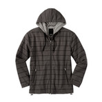 4 Way Stretch Full Zip Jacket with Hoodie // Black (M)