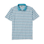 100% Cotton Striped Polo // Tidepool (S)