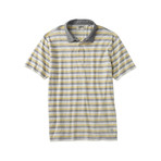 100% Cotton Striped Polo // Wheat (M)