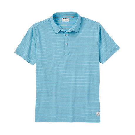 Cotton Blend Jacquard Jersey Polo // Tidepool (S)