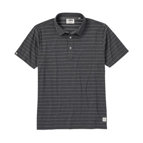 Cotton Blend Jacquard Jersey Polo // Gravel (S)