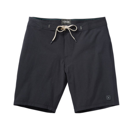 4 Way Stretch Cotton Blend Boardshort // Black (30)