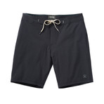 4 Way Stretch Cotton Blend Boardshort // Black (34)
