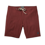 4 Way Stretch Cotton Blend Boardshort // Redwood (30)