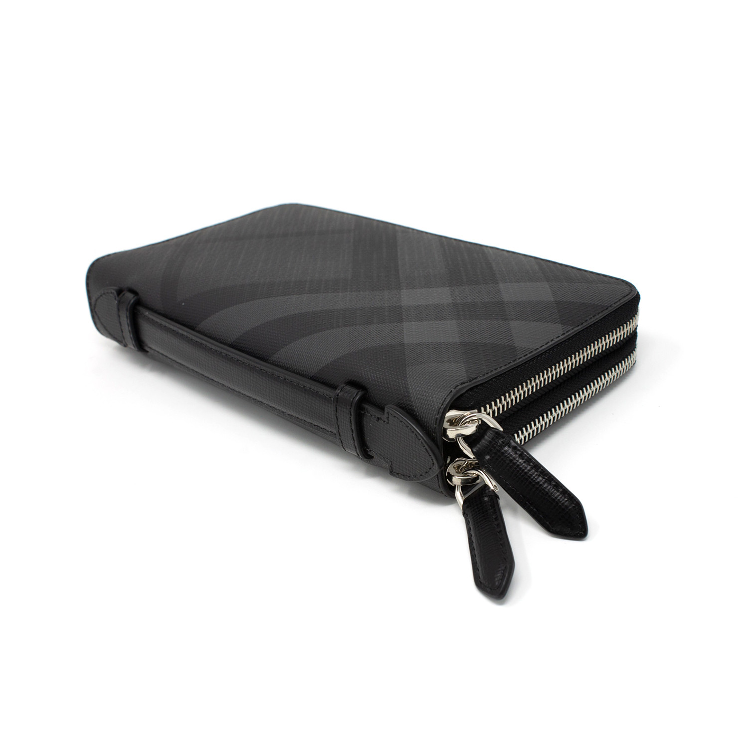 Double Zipper Wallet // Navy + Black - Burberry - Touch of Modern