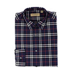 Dress Shirt // Navy + Red (S)