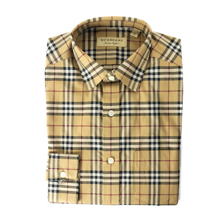 Dress Shirt // Vintage Yellow Check (XS)