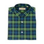 Dress Shirt // Green + Blue (XL)