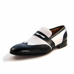 Ray Wingtip Loafer // Black + White (US: 9)