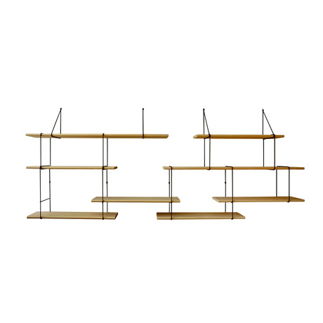 Link Duo Shelves // Oak + Black