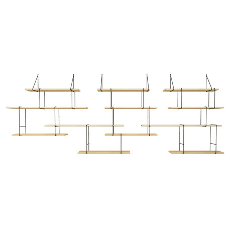 Link Trio Shelves // Ash + Black