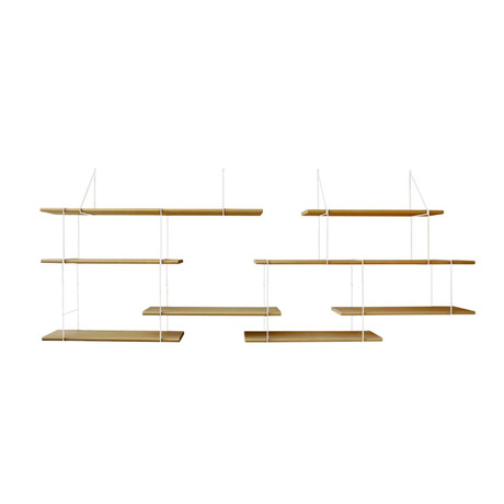 Link Duo Shelves // Oak + White