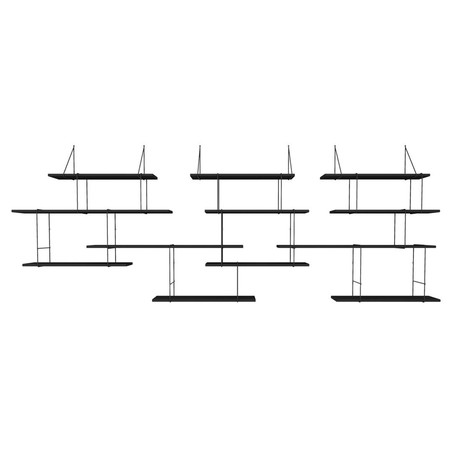 Link Trio Shelves // Black + Black