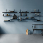Link Trio Shelves // Black + Black