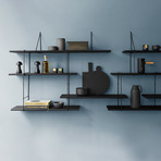 Link Trio Shelves // Black + Black