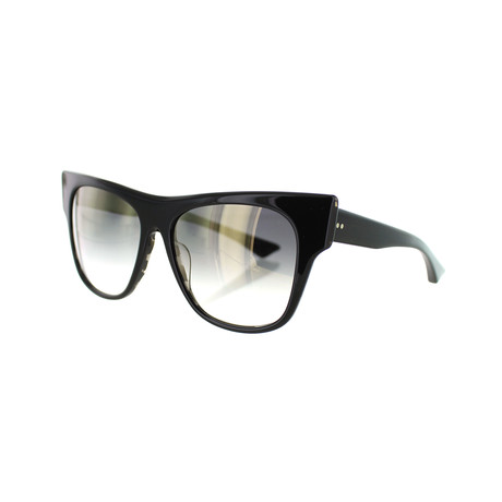 Women's Cat-Eye Sunglasses // Black + Gray + Gold
