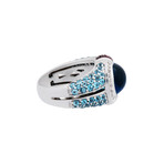 Estate 18k White Gold Multi-Stone Ring // Ring Size: 6.75