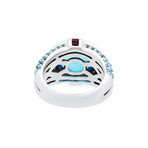 Estate 18k White Gold Multi-Stone Ring // Ring Size: 6.75