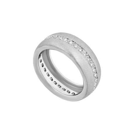 Estate 18k White Gold Diamond Ring // Ring Size: 7.25
