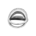 Vintage Mauboussin 18k White Gold Diamond Double Row Ring // Ring Size: 5.5
