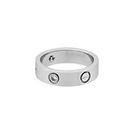 Vintage Cartier 18k White Gold 3 Diamond Love Ring // Ring Size: 6