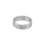 Vintage Cartier 18k White Gold Love Ring // Ring Size: 5.75