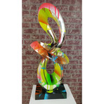 Hand Painted Abstract Sculpture