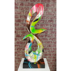 Hand Painted Abstract Sculpture