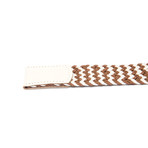 Elastic Braided Belt // 37" // Dark Brown + Beige