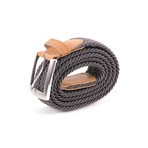 Elastic Braided Belt // 34" // Dark Gray