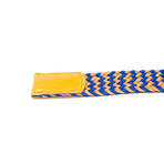 Elastic Braided Belt // 37" // Orange + Blue