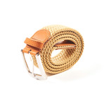 Elastic Braided Belt // 37" // Mustard Yellow