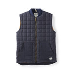 Cambric Quilted Gilet // Navy (S)