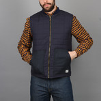 Cambric Quilted Gilet // Navy (S)