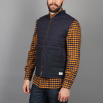 Cambric Quilted Gilet // Navy (M)