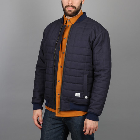 Quilted Bomber // Navy (S)