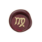 Ultimate Murano Glass Writing Set + Zodiac Seal // Virgo (Black // Red Wax + Gold Cream)