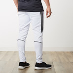 The One + Only Track Joggers // White + Black (S)