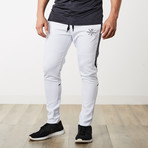 The One + Only Track Joggers // White + Black (L)