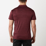 Courtside Dry Fit Fitness Tech Polo // Dark Red (S)
