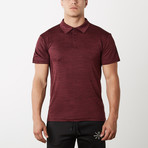 Courtside Dry Fit Fitness Tech Polo // Dark Red (L)